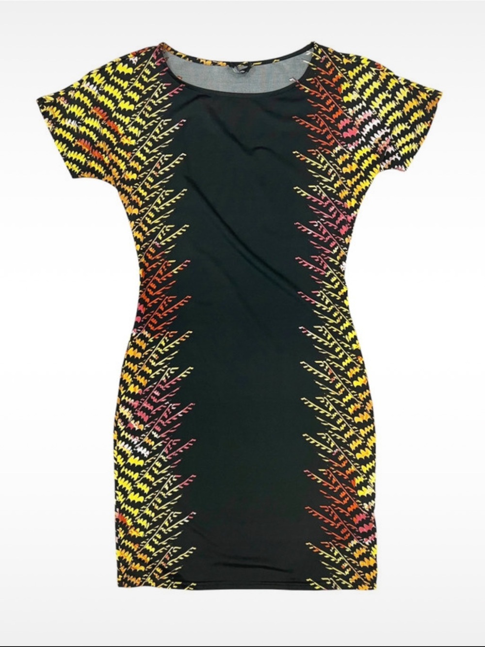 Vintage Y2K Bebe Botanical Floral Dolman Sleeve Bodycon Dress